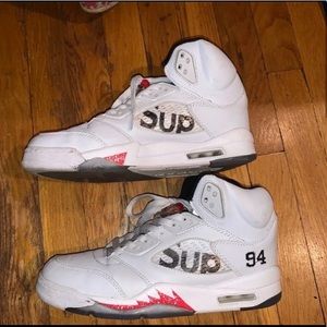 Whit Supreme Jordan 5